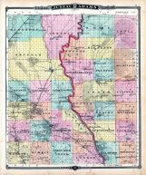 Juneau and Adams Counties Map, Wisconsin State Atlas 1878